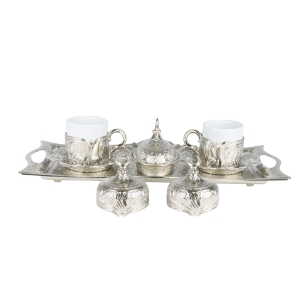 İki Kişilik Kahve Seti Silver